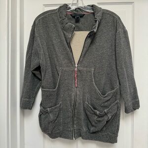 Marc Jacobs Zip Up Sweatshirt Grey & Beige XS/S/M